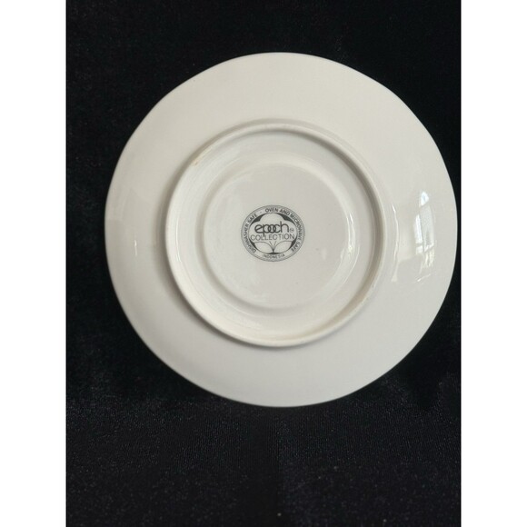 Vintage Epoch Collection "Market Day" 3 Saucers Green Rim 6” Discontinued - Picture 2 of 5